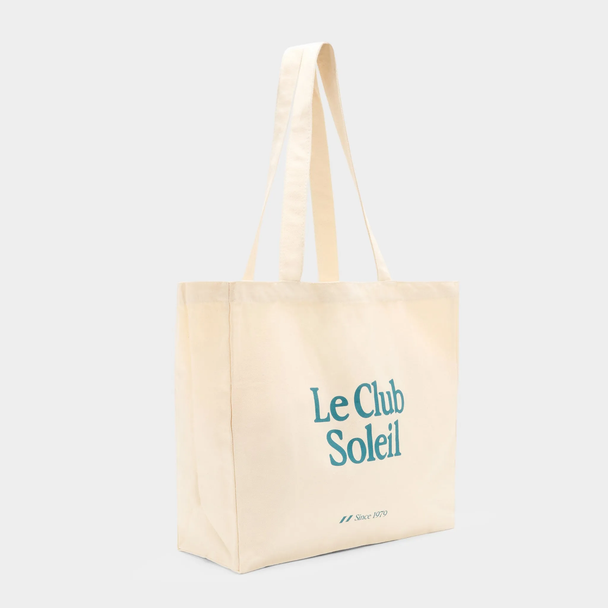 CANVAS TOTE BAG | CREAM TEAL