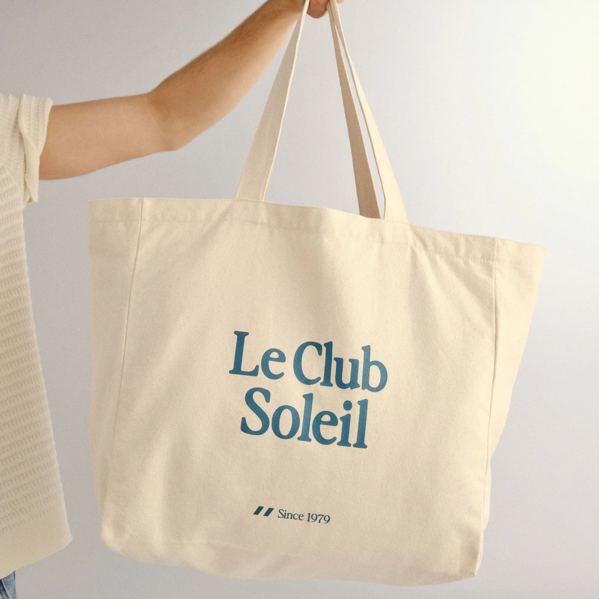 CANVAS TOTE BAG | CREAM TEAL