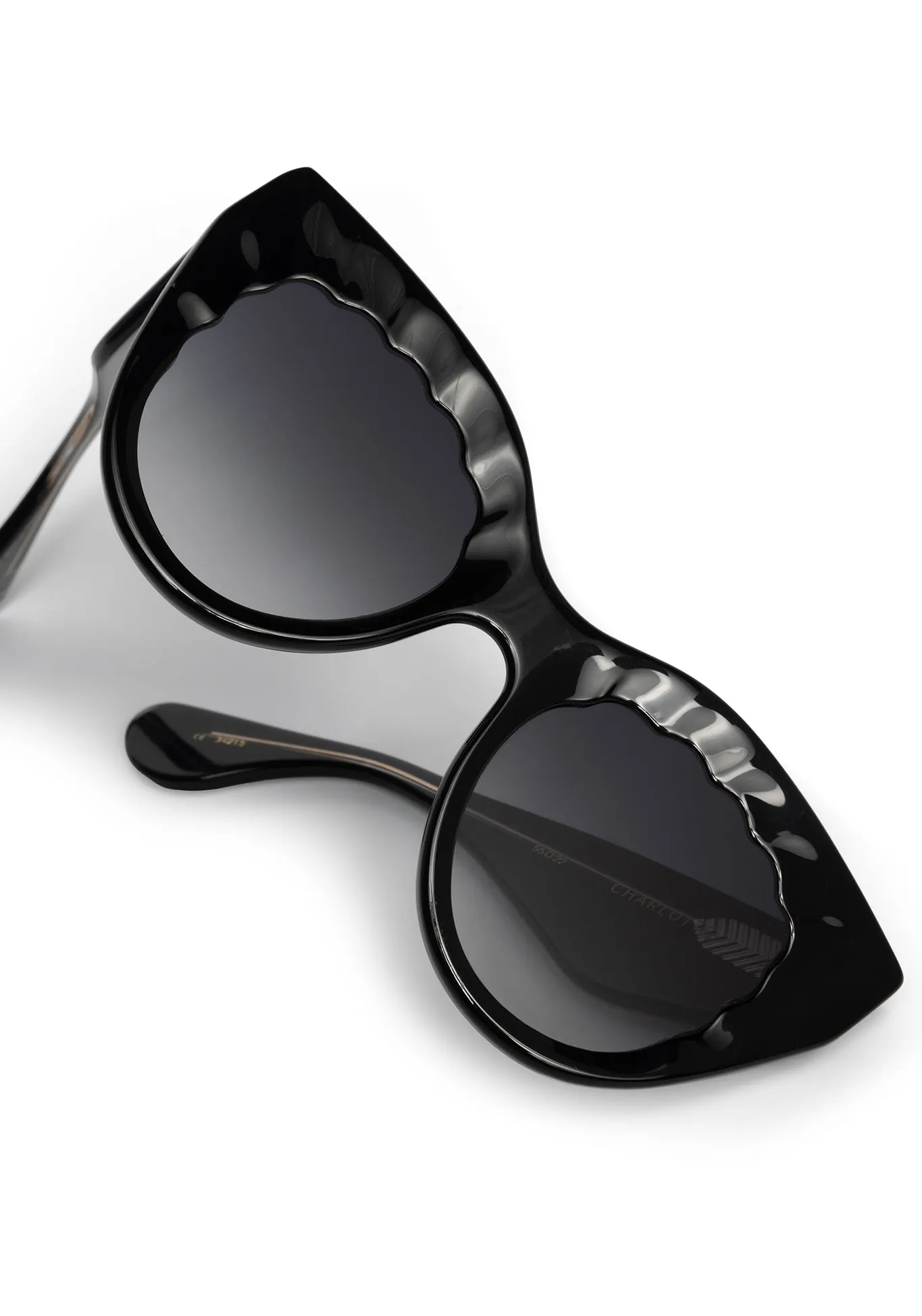CHARLOTTE | Black   Black and Crystal