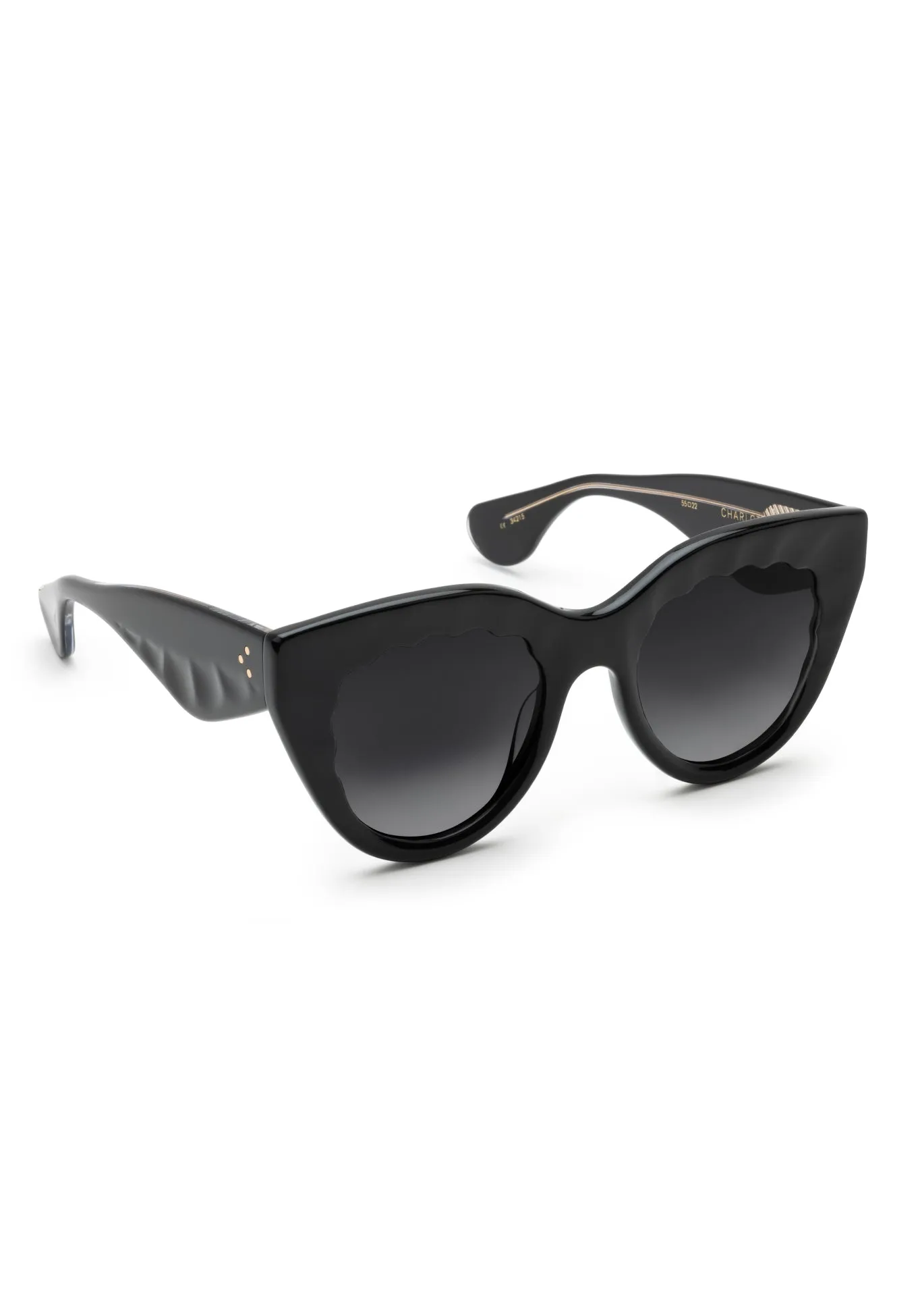 CHARLOTTE | Black   Black and Crystal