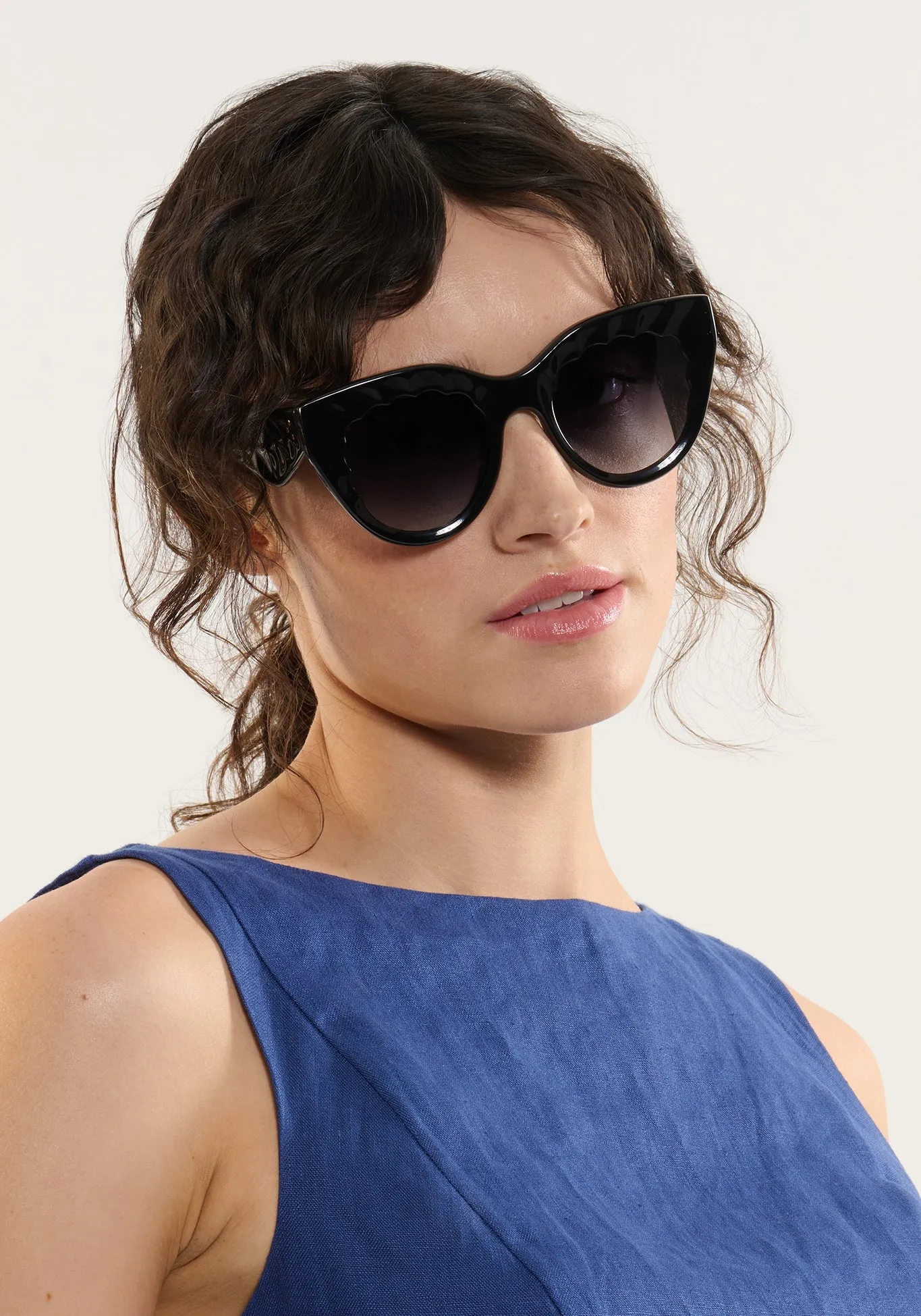 CHARLOTTE | Black   Black and Crystal