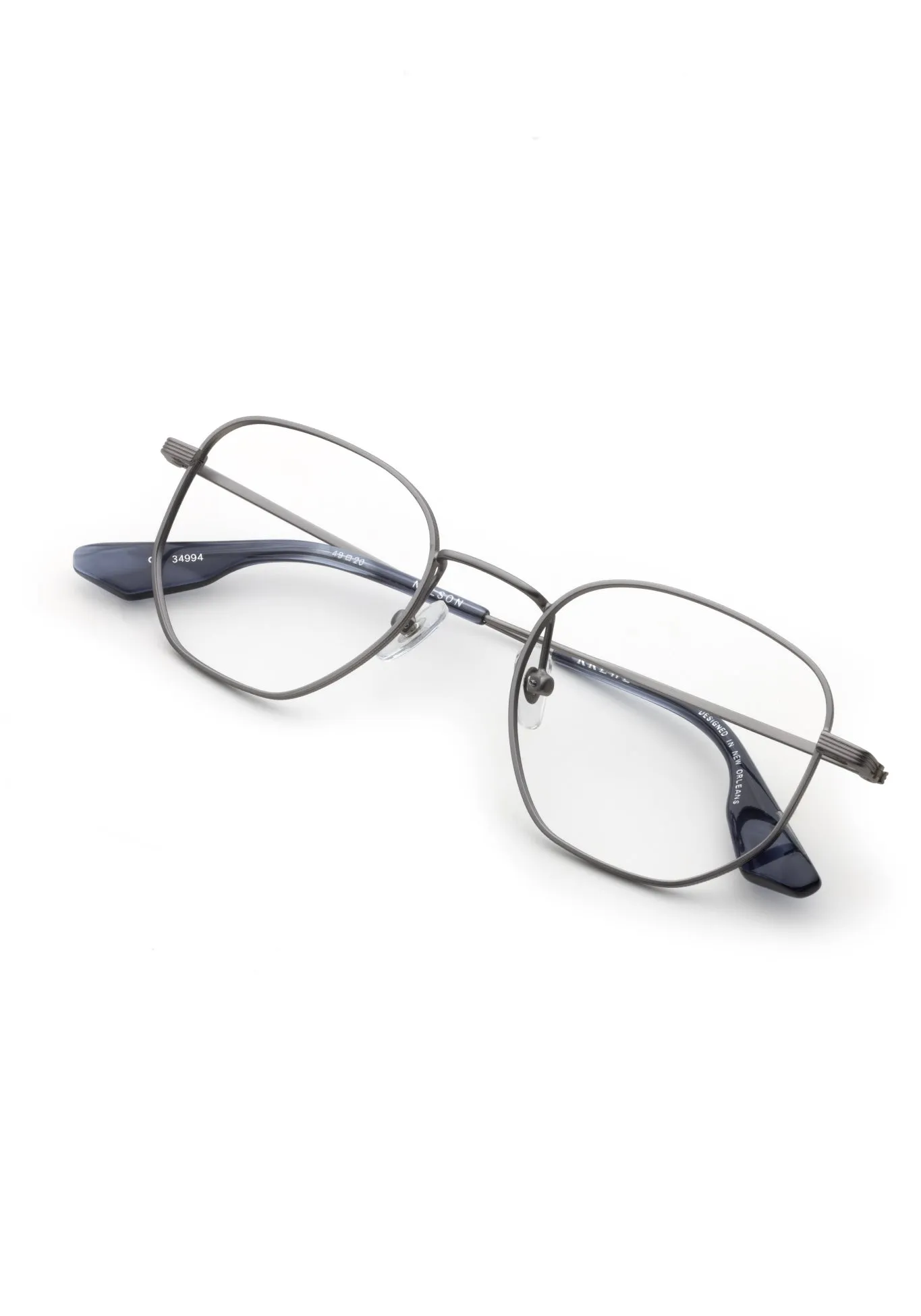 NELSON | Matte Raw Stainless Steel   Denim