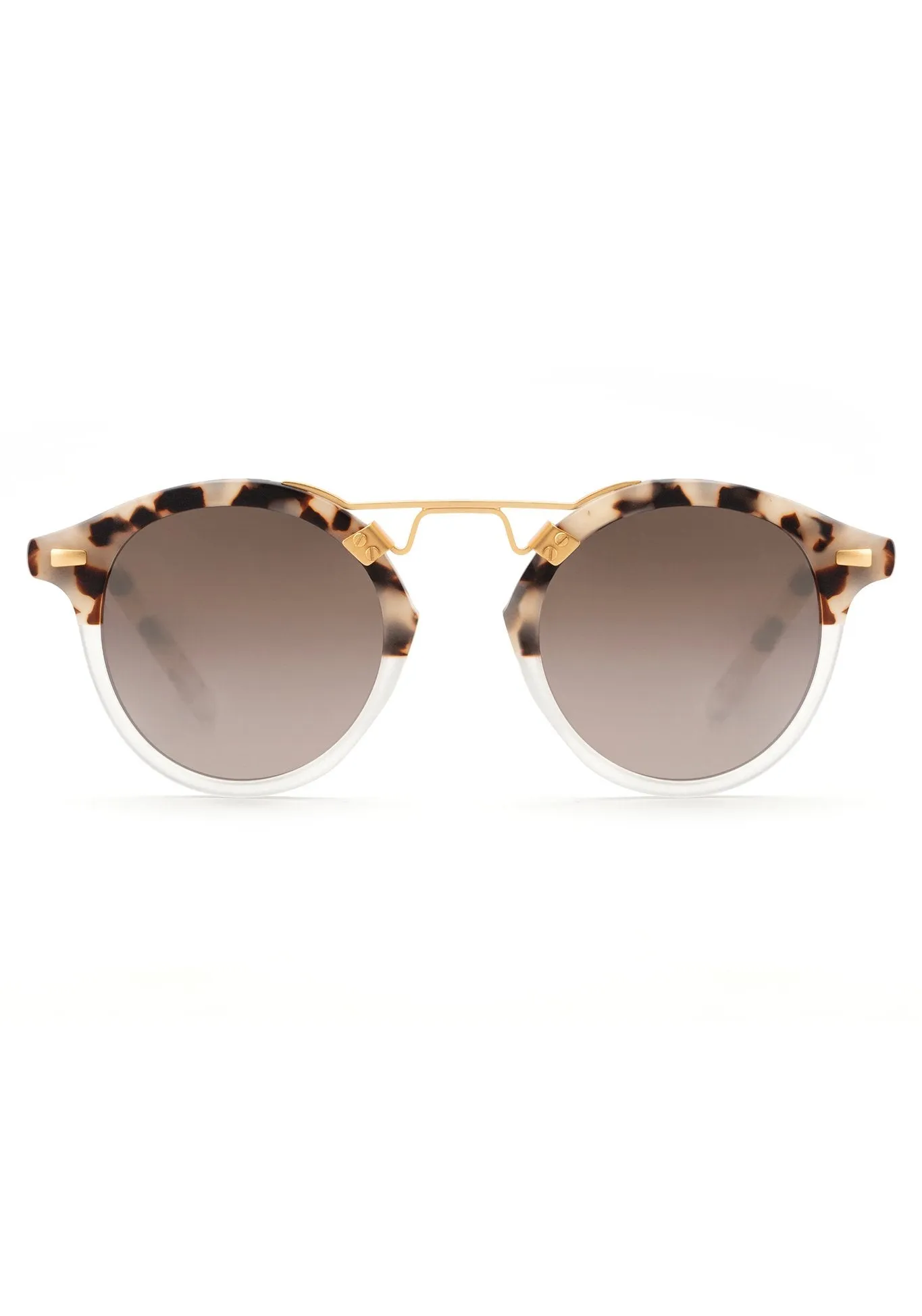 ST. LOUIS MIRRORED | Matte Oyster to Crystal Mirror Polarized 24K