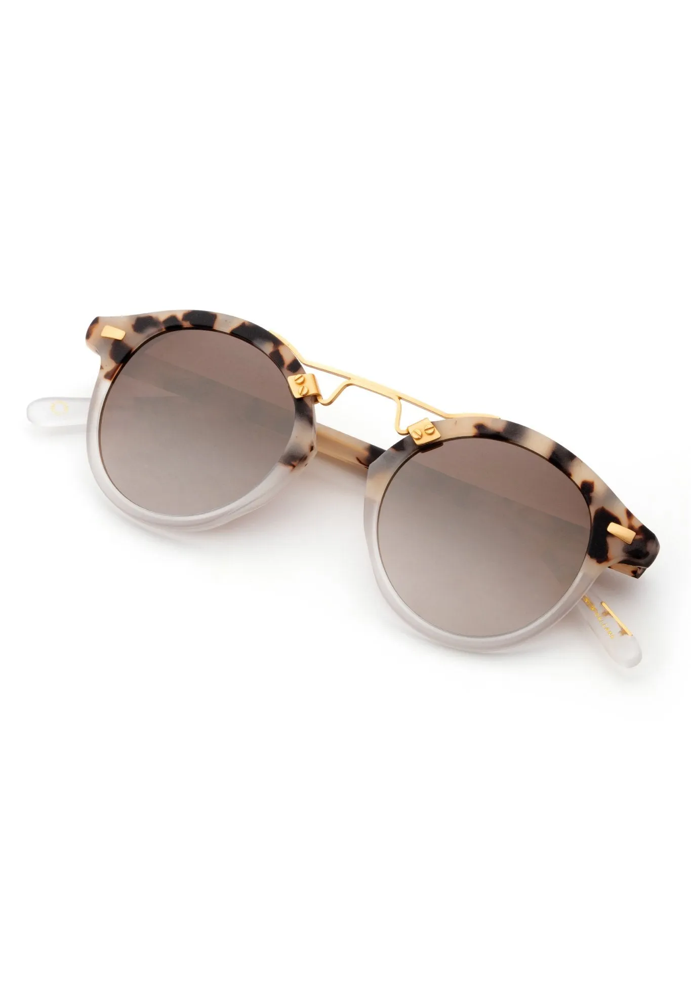 ST. LOUIS MIRRORED | Matte Oyster to Crystal Mirror Polarized 24K