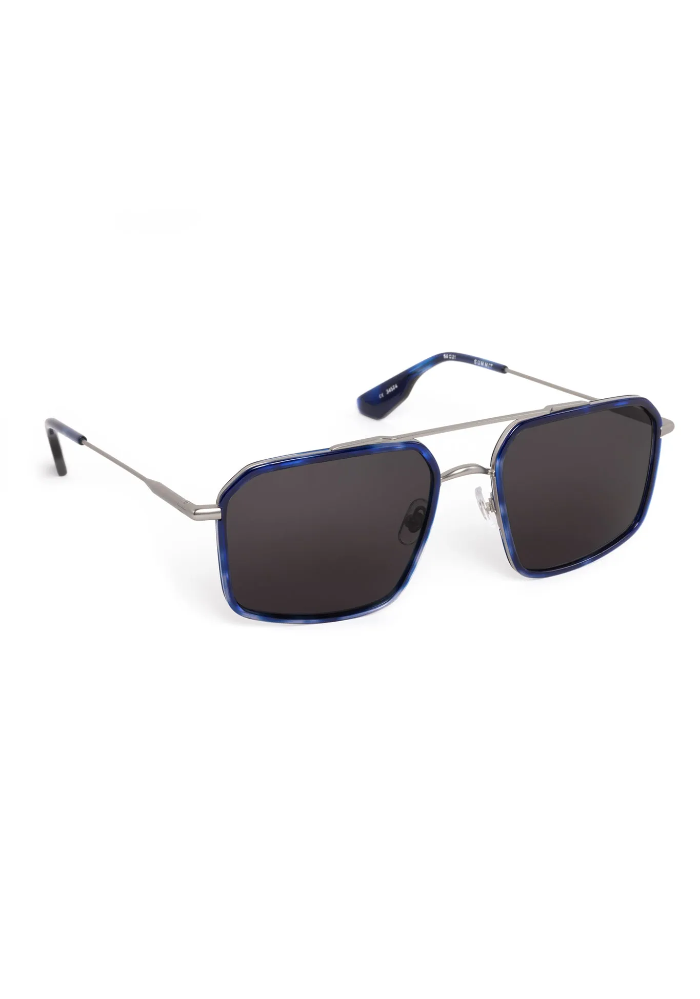 SUMMIT | Matte Raw Stainless Steel   Indigo Tortoise