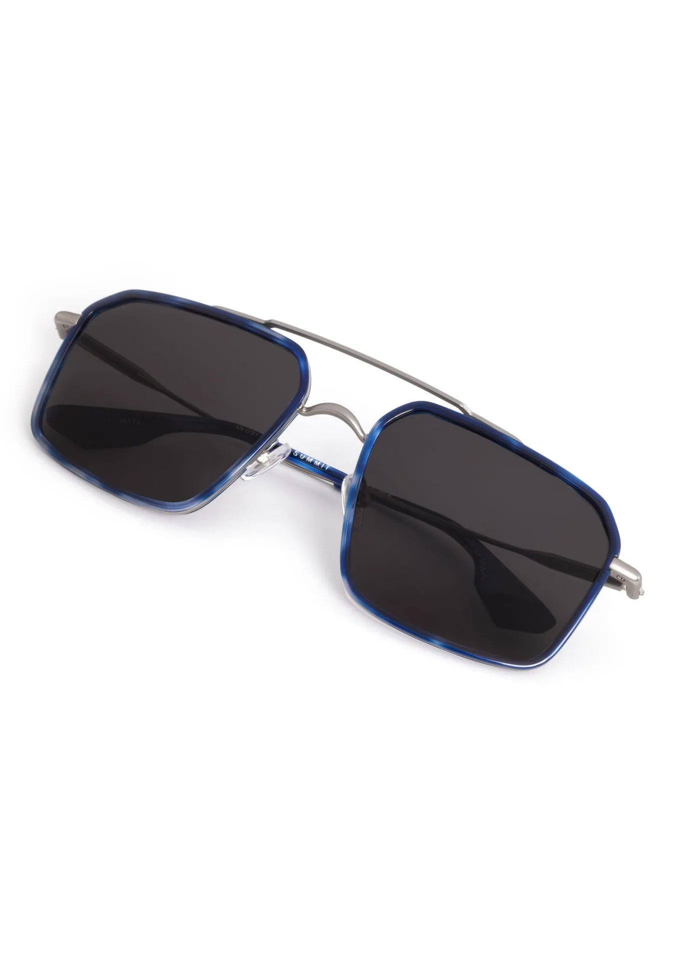 SUMMIT | Matte Raw Stainless Steel   Indigo Tortoise