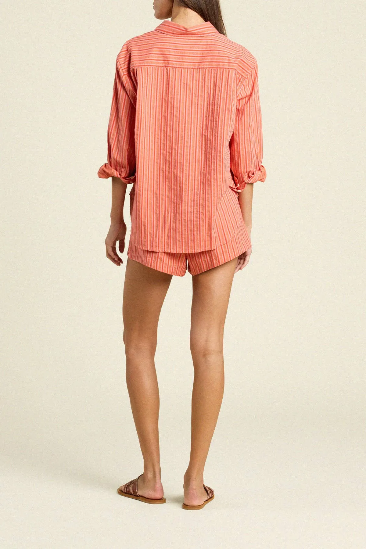 Trw1293 Terracotta Stripe Top